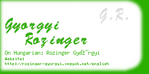 gyorgyi rozinger business card